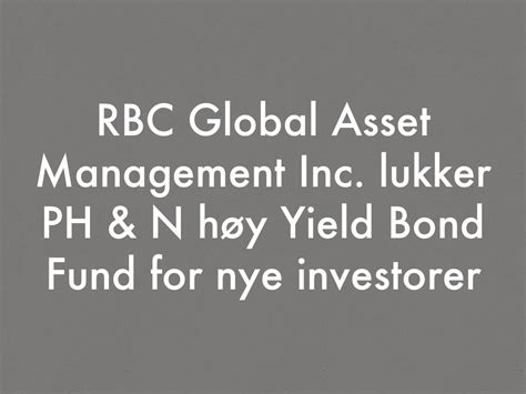 The Woo Group RBC Globale Asset Management Inc By