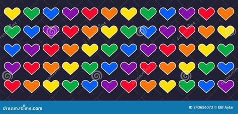 Lgbtq Sexual Identity Pride Concept Rainbow Colors Male And Female