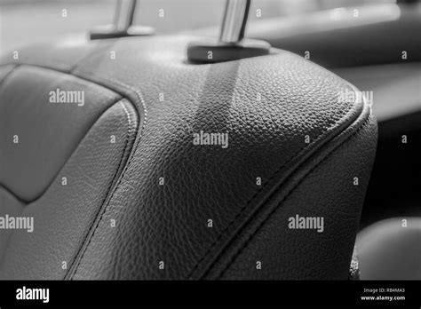 Modern Luxury Sport Car Inside Interior Of Prestige Car Black Leather