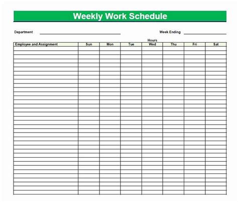 2 Week Schedule Template Inspirational Blank Time Sheets For Employees