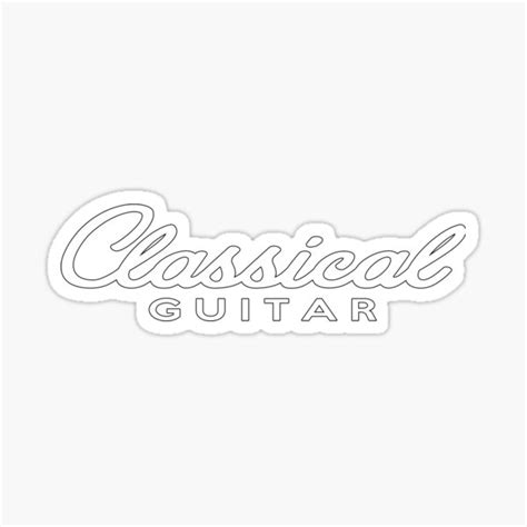 Classical Guitar Sticker For Sale By Mugenjyaj Redbubble