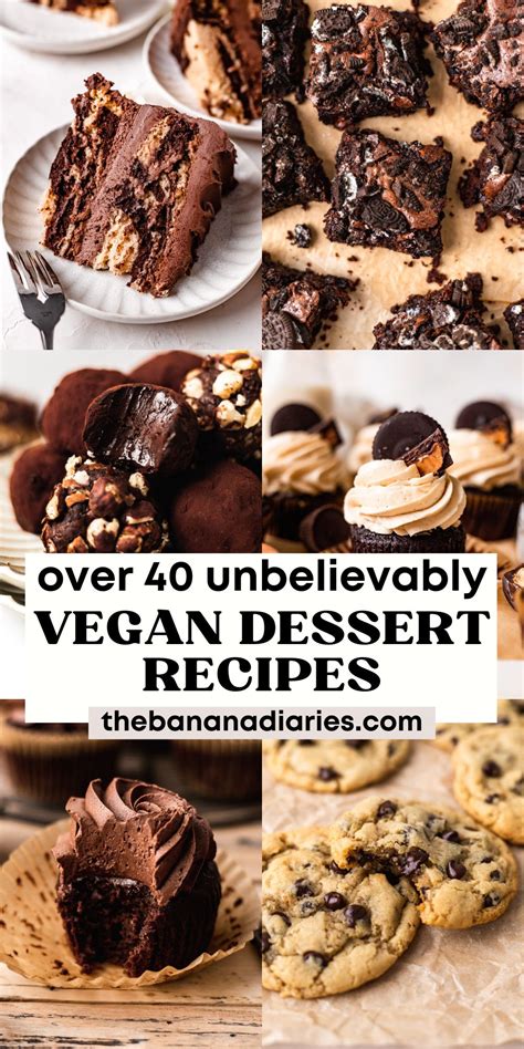 40 Easy Vegan Dessert Recipes Gluten Free Options The Banana Diaries