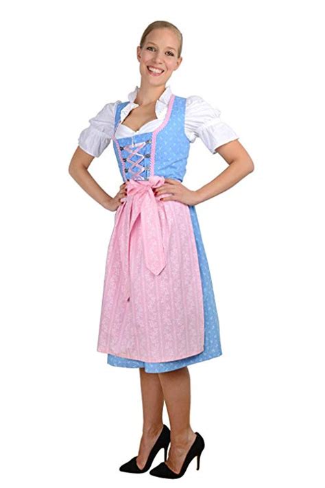 edelnice 3 teiliges midi dirndl hellblau rosa dirndls test 2023