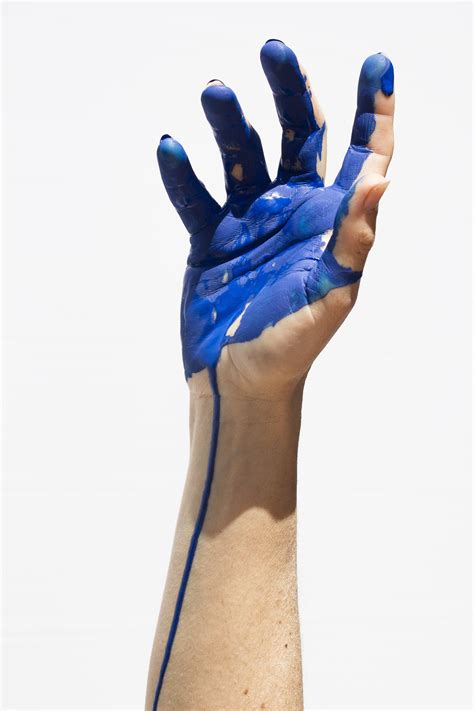 540x960 Wallpaper Human Hand With Blue Paint Peakpx