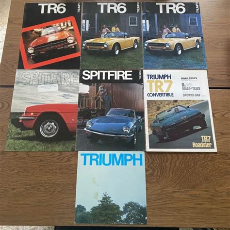 Vintage 80s Triumph Tr6 Convertible Spitfire Brochure Catalog Pamphlet