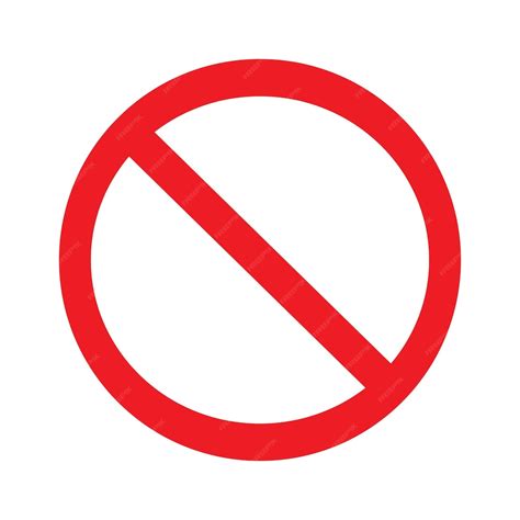 Premium Vector No Allowed Sign Prohibition Sign On White Background