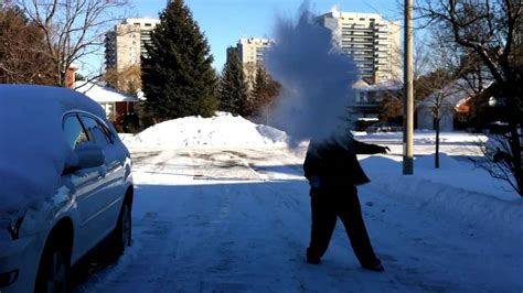 Instant Ice Boiling Water Into Ice Crystals Youtube