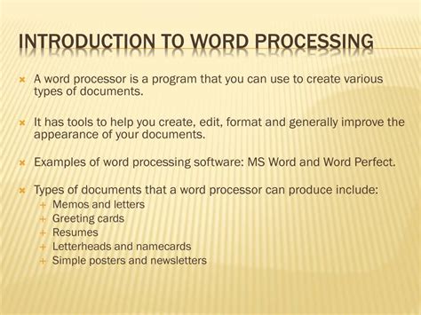 Ppt 15 Word Processing Powerpoint Presentation Free Download Id