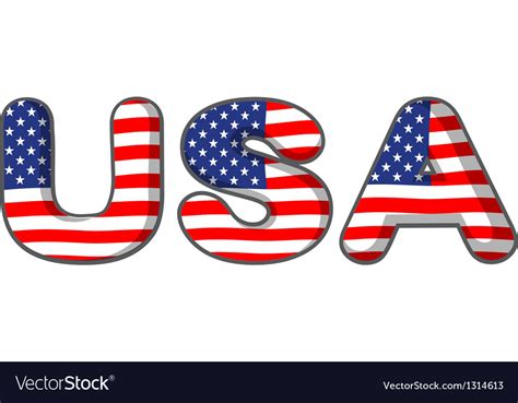 The Usa Letters Royalty Free Vector Image Vectorstock