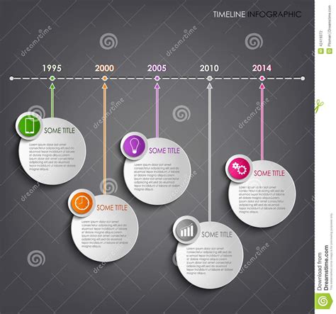 Time Line Info Graphic Round Template Background Lineas De Tiempo