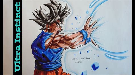 Goku Ultra Instinct Kamehameha Drawing How To Draw Goku Ultra Instinct