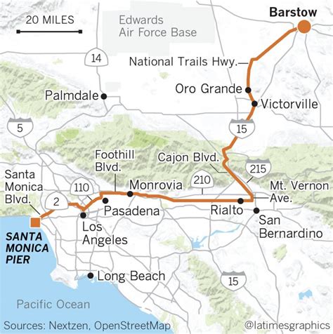 Map Of Route 66 In California Printable Map