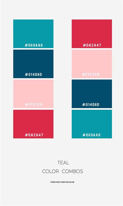 Teal Color Combinations Color Palette Pink Teal Color