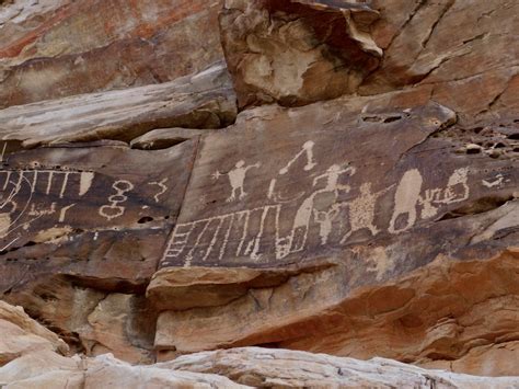 Falling Man Petroglyphs Site Nevada Prehistoric Art Cave Paintings