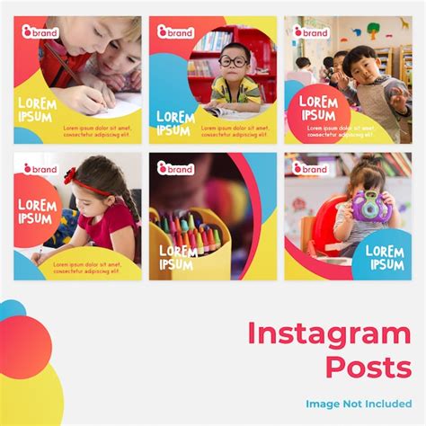 Kids Social Media Instagram Post Vector Premium Download