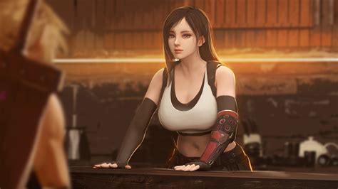 Tifa Lockhart Video Game Characters Dark Hair Long Hair Cloud