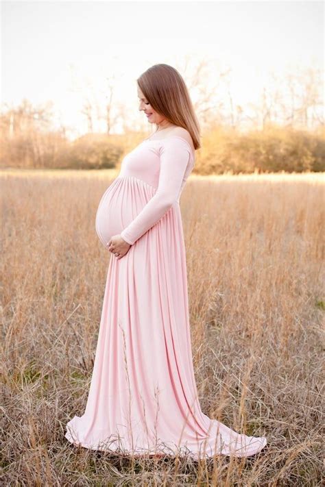 Maternity Dress Long Sleeve Gown Maternity Gown For Photo Shoot