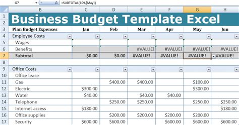 10 Excel Business Budget Template Excel Templates