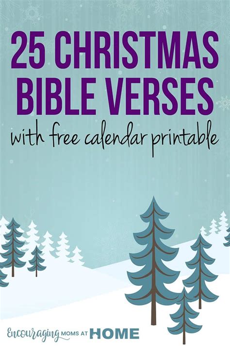 Printable 25 Bible Verses To Countdown To Christmas Day