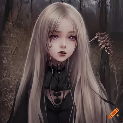 Hyper Realistic Gothic Anime Girl By The River On Craiyon
