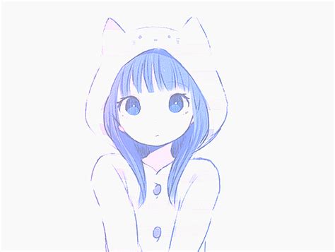 Anime Blue Cute Girl Kawaii Neko Image 2383787 By
