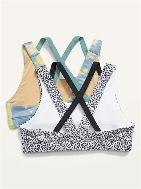 Go Dry Double Strappy Powerpress Sports Bra 2 Pack For Girls Old Navy