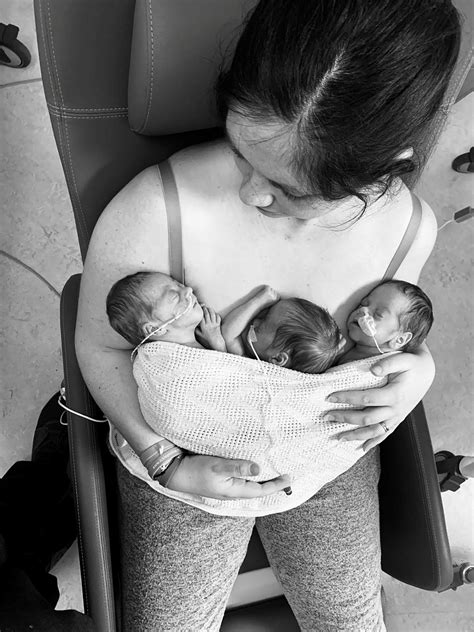 mum gives birth to triplets including set of identical twins from two separate wombs real fix
