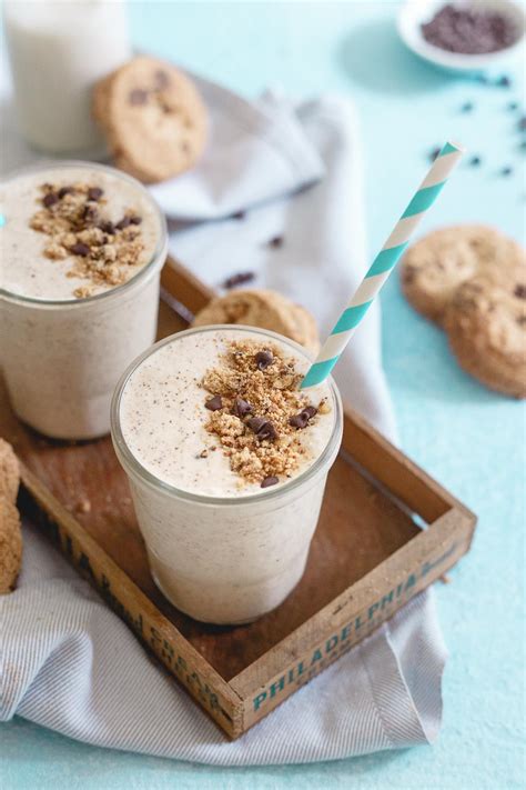 Chocolate Chip Cookie Milkshake Healthy Cookie Milkshake Recipe Cookie Milkshake Healthy