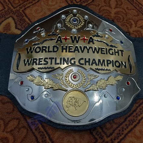 Awa World Heavyweight Wrestling Championship Belt 4mm Zinc