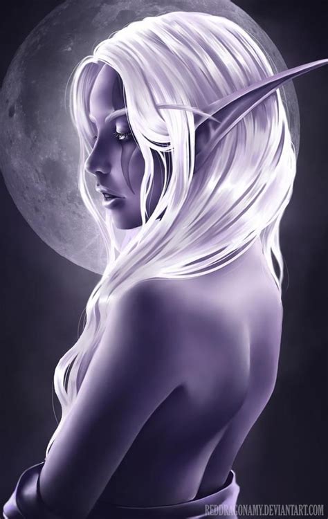 Full Moon By Reddragonamy On Deviantart Night Elf Elves Fantasy