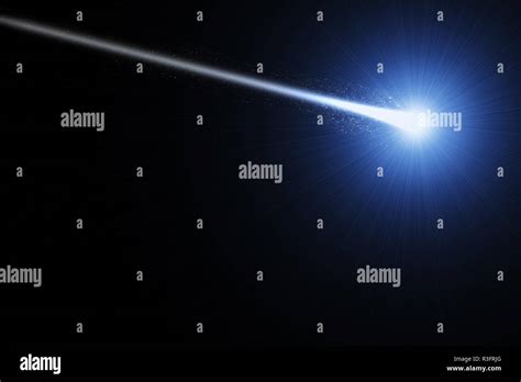 Comet In The Night Sky Stock Photo Alamy