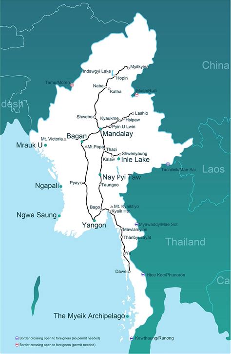 Tripadvisors myanmar karte mit hotels, pensionen und hostels: Myanmar Karte - Einer Landkarte Myanmar (Süd-Ost - Asien ...