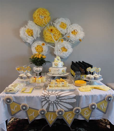 Elephant baby shower party supplies. Yellow & Gray Elephant Themed Baby Shower | Baby girl ...