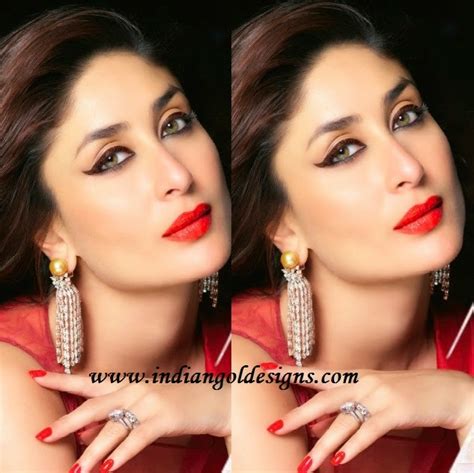 Gold And Diamond Jewellery Designs Kareena Kapoor In Diamond Earrings