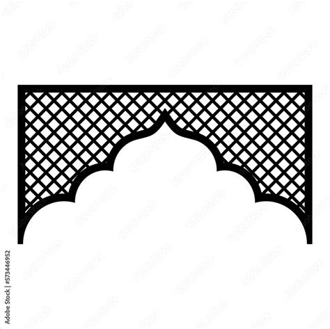 Laser Cutting Design For The Temple Mandir Jali Partition Arch For Temple Decoration Vector