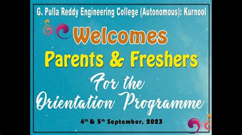 Orientation Programme For First Btech Students 2023 24 5th
