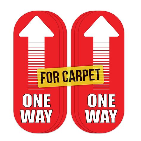 Buy One Way Floor Decal Sign For Carpet 5 X 13 Directional Arrow