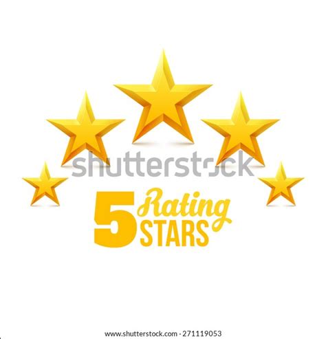 Five Stars On White Vector Illustration Stock Vector Royalty Free