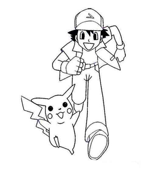 Pokemon coloring pages are widely loved and searched by kids of all ages. Ash Ketchum And Pikachu On Pokemon Coloring Page For Kids ...