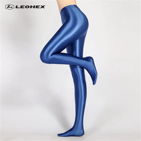sexy women shiny metallic wet look liquid pantyhose high quality backseam stretch tights