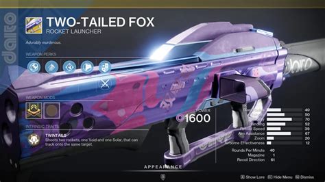 Heres How You Can Get The Two Tailed Fox Catalyst In Destiny 2