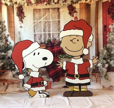 Peanuts Christmas Yard Art Setpeanuts Yard Art Peanuts Yard Etsy In