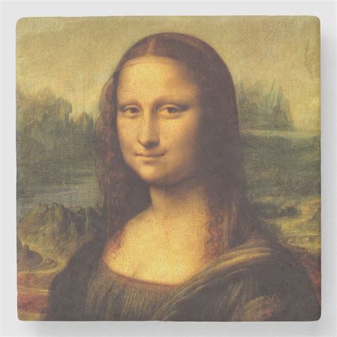 Leonardo Da Vinci Mona Lisa Fine Art Painting Stone Coaster Zazzle In