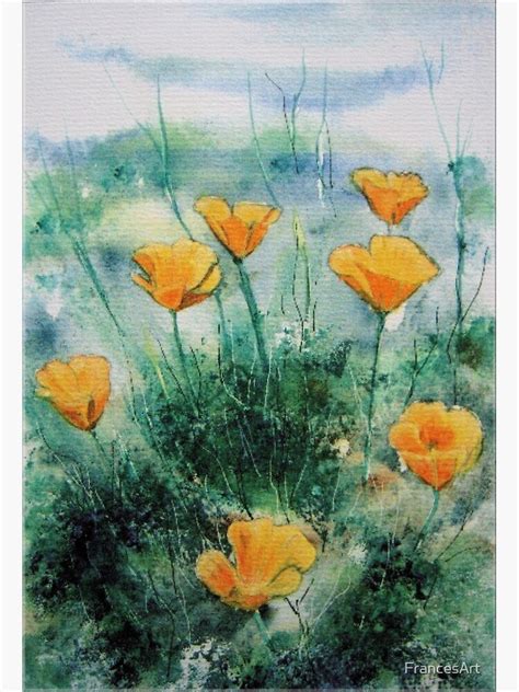 California Poppies Framed Art Print For Sale By Francesart Redbubble