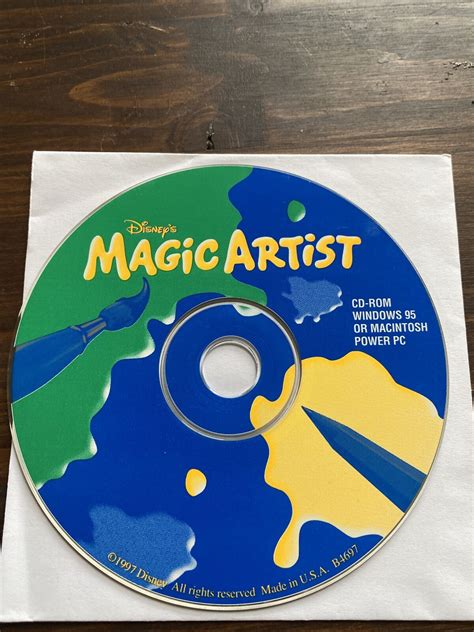 Disney Magic Artist Cd Rom For Windows 95 Macintosh Power Pc 1997 Disc