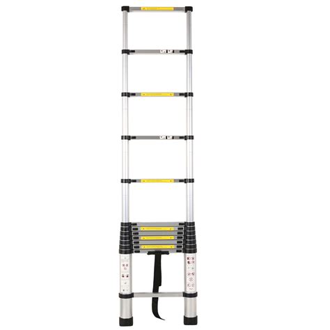 38m Aluminium Telescopic Folding Ladder Extendable 13 Step Non Slip Safety