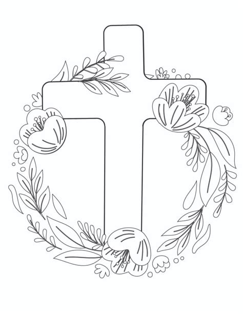Easter Cross Coloring Pages For Kids Coloring Pages