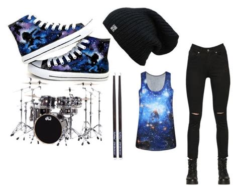 Drummer Outfit By Caroline3214 On Polyvore Featuring Anine Bing Converse And Withchic Torn