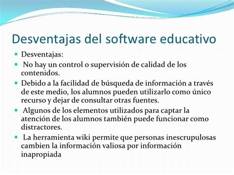 Ventajas Y Desventajas Del Software Educativo El Mundo Infinito