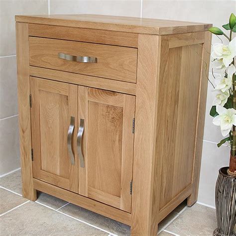 Bathroom Vanity Unit Oak Cabinet Corner Wash Stand And Marble Stone Basin
